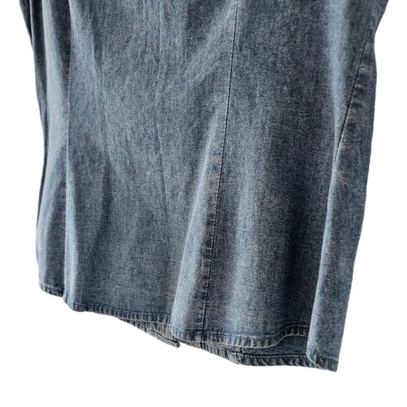 Petite Sophisticate Sleeveless Denim Button Front Collared Blouse | NWT | 10P - Picture 9 of 14